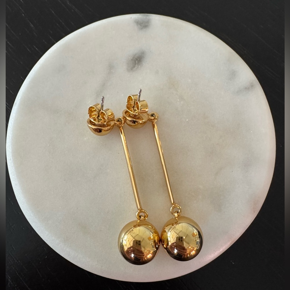 J. Crew Gold Sphere Drop Earrings